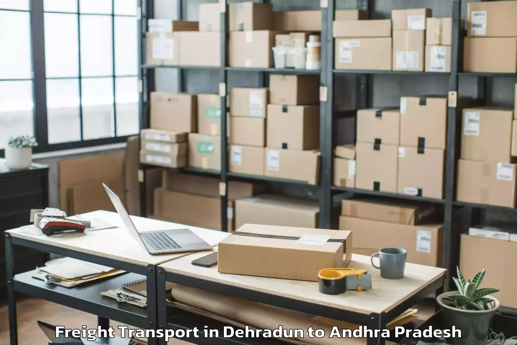 Professional Dehradun to Allavaram Freight Transport